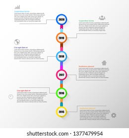 Vector Timeline Flat Version with Graphic Icons