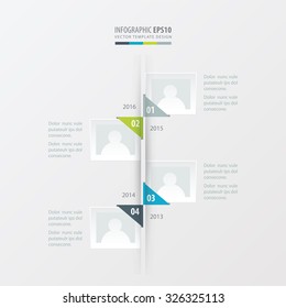 vector timeline    Green, blue, gray color