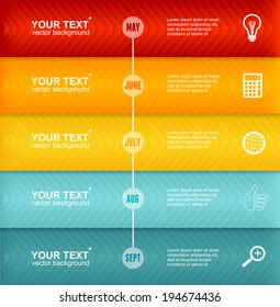 Vector Timeline Infographic. Colorful Template
