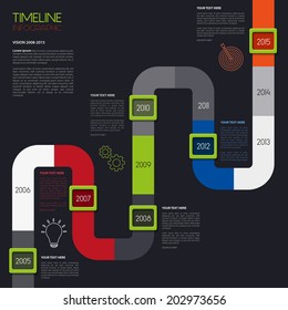 Vector timeline infographic. Modern simple design.