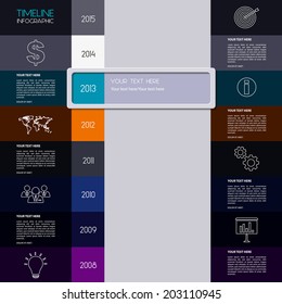 Vector timeline infographic. Modern simple design.