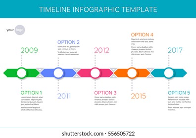 Vector timeline infographic template