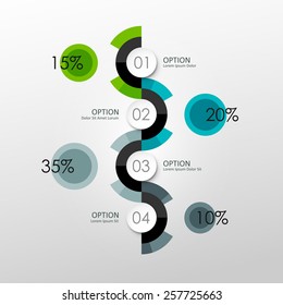 Vector timeline infographic template. Design elements for presentation or web design.