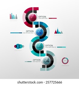 Vector timeline infographic template. Design elements for presentation or web design.