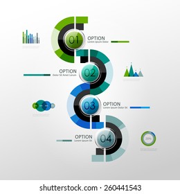 Vector timeline infographic template. Design elements for presentation or web design.