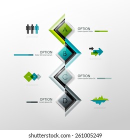 Vector timeline infographic template. Design elements for presentation or web design.