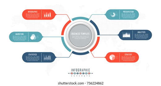 Vector timeline infographics for chart, diagram, web design, presentation, workflow layout