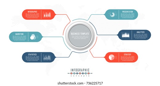 Vector timeline infographics for chart, diagram, web design, presentation, workflow layout