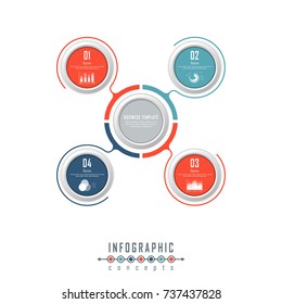 Vector timeline infographics for chart, diagram, web design, presentation, workflow layout