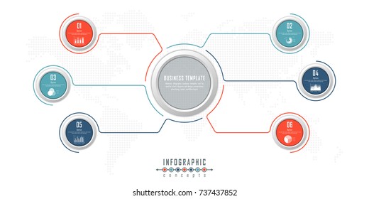 Vector timeline infographics for chart, diagram, web design, presentation, workflow layout