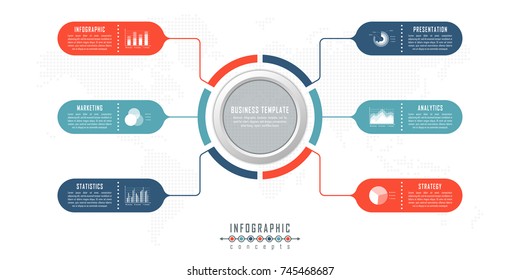 Vector timeline infographics for chart, diagram, web design, presentation, workflow layout