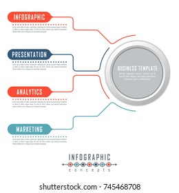 Vector timeline infographics for chart, diagram, web design, presentation, workflow layout