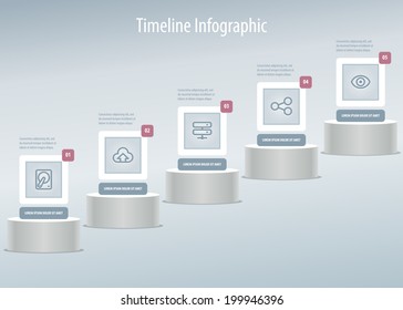 Vector timeline infographics, design template, eps 10.