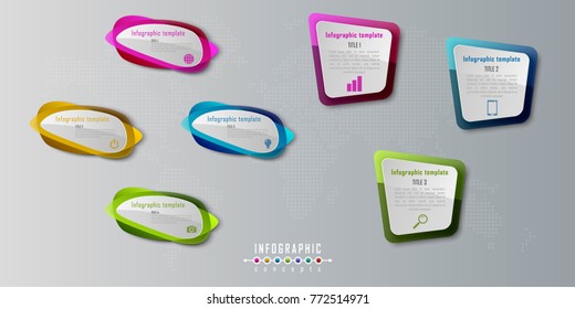 Vector timeline infographics template for chart, diagram, web design, presentation, workflow layout. Business infographics concept with 4, 3 options, parts, steps or processes. Abstract background.