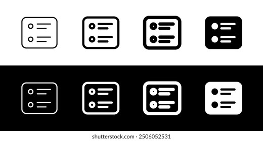 Vector timeline, outline, list icon. Perfect for app and web interfaces, infographics, presentations, marketing, etc.