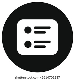 Vector timeline, outline, list icon. Perfect for app and web interfaces, infographics, presentations, marketing, etc.