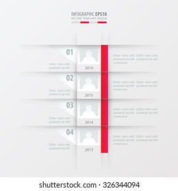 vector timeline report design template  pink gradient color