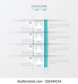 vector timeline report design template  blue gradient color