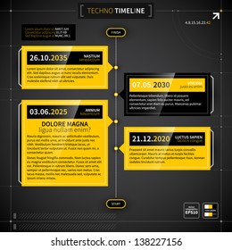 Vector timeline in techno style.