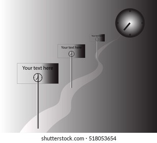 Vector Timeline Template with label.