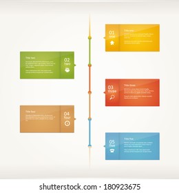 Vector Timeline Template. Multicolour Glossy Template With Place For Your Content. Abstract, Timeline.