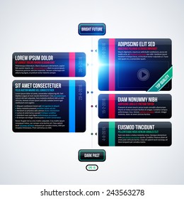 Vector timeline template on white background. EPS10