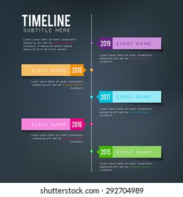 Vector timeline template - for personal or business planning.