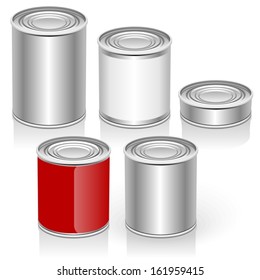 Vector Tincan set. EPS-10 separated by groups and layers for easy edit