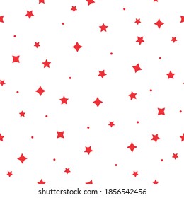Vector tiny christmas stars repeat pattern backcground