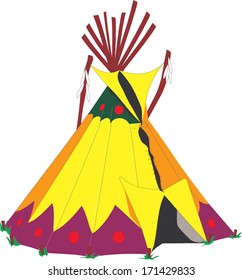 Vector Tipi illustration - Native american