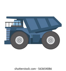 Vector tipper construction industry vehicle illustration.