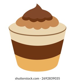 Vetor de Tiramisu sobre fundo branco