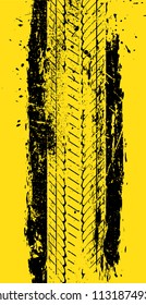 Vector tire track background.Dirty tire track.