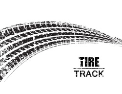 Vector Tire Track Background.Grunge Tire Track.