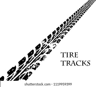 Vector Tire Track Background.Grunge Tire Track.