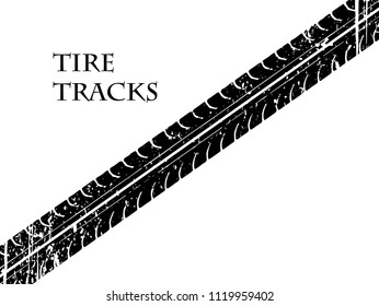 Vector Tire Track Background.Grunge Tire Track.