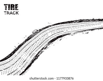 Vector Tire Track Background.Grunge Tire Track.