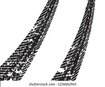 Vector Tire Track Background.Grunge Tire Track.