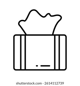 Vector of tissue box for personal hygiene and care
