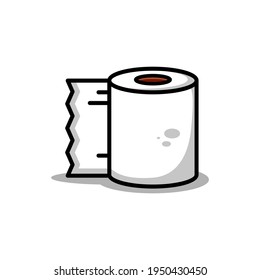 vector tissue illustration design. The tisue with an outline is suitable for stickers, icons, mascots, logos, clip art, and other graphic purposes