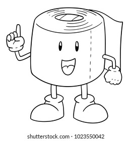 vector of tissue paper cartoon
