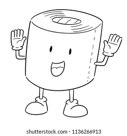 vector of tissue paper cartoon