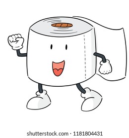 vector of tissue paper cartoon