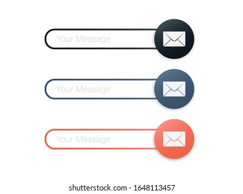Vector Title Banner Colorful message boxes. Set of three colorful empty templates. Rectangular business card template, paper sheet, information, text. Print design. Quote form. Template vector set