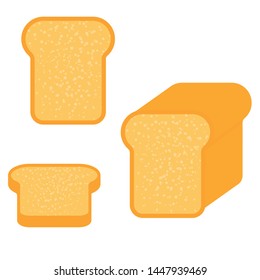 Vector toast bread. Fresh bakery. Cereal products. Illustrations for restaurant