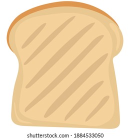 Vector toast for breakfast on white background for design elements