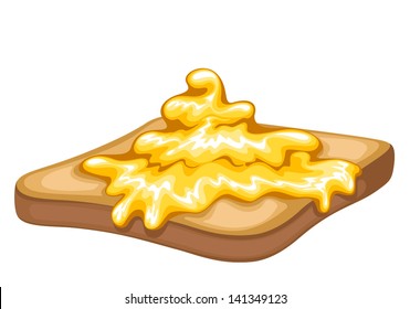 vector toast with honey