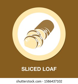 vector toast icon. Flat illustration of toast bread. french toast slice isolated on white background. breakfast meal sign symbol