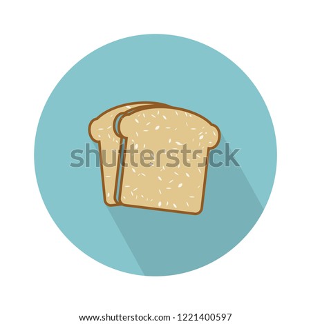 vector toast icon. Flat illustration of toast bread. french toast slice isolated on white background. breakfast meal sign symbol