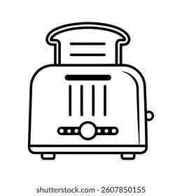 Vector Toaster Graphic in Solid Black

